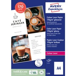 Avery Zweckform 1298 Farblaserpapier A4 beids. gl. 170g 150Bl