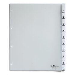 DURABLE 683119 Register 245x297cm 10teilig Hartfolie tr