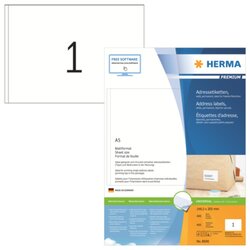 HERMA 8690 Etikett PREMIUM 148,5x205mm weiß 400 St./Pack.