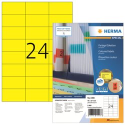 HERMA 4406 Etikett 70x37mm gelb 2.400 St./Pack.