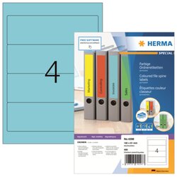 HERMA 4298 Etikett 192x61mm breit blau 400 St./Pack.