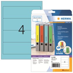 HERMA 5098 Ordneretikett 192x61mm sk blau 80 St./Pack.