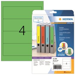 HERMA 5099 Ordneretikett 192x61mm sk grün 80 St./Pack.
