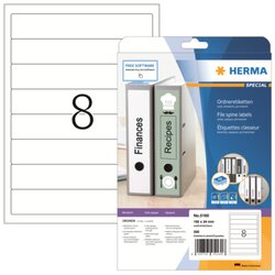 HERMA 5160 Ordneretikett schmal/kurz weiß 200 St./Pack.
