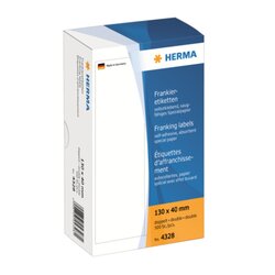 HERMA 4328 Frankieretikett 130x40mm doppelt weiß 500 St./Pack.