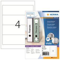 HERMA 4284 Etikett SuperPrint 192x61mm breit weiß 400 St./Pack.