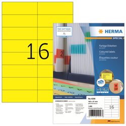 HERMA 4256 Etikett 105x37mm A4 gelb 1.600 St./Pack.