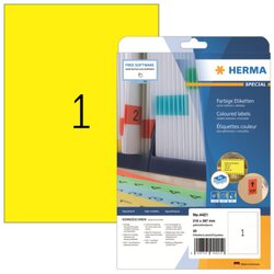 HERMA 4421 Etikett SPECIAL 210x297mm gelb 20 St./Pack.