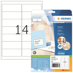 HERMA 5076 Adressetikett PREMIUM  99,1x38,1mm ws 350St