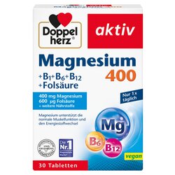 Doppelherz 47300 Magnesium 400  +B1 +B6 +B12 +Folsäure 30St