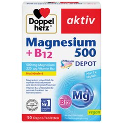 Doppelherz 70213 Magnesium 500  +B12 2-Phasen 30St