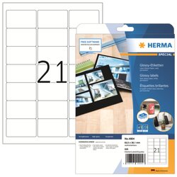 HERMA 4904 Etiketten SuperPrint Glossy  63,5x38,1mm ws 525St