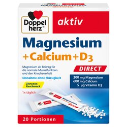 Doppelherz 19400 Magnesium  +Calcium +D3 direct 20St