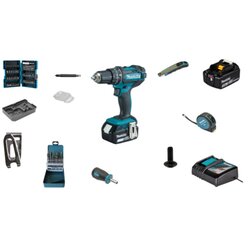 Makita® DHP482RFX9 Akku-Schlagbohrschrauber-Set 18V/3Ah 2Akkus +Ladeger