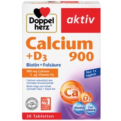 Doppelherz 71413 Calcium 900 +D3 +Biotin 30St 
