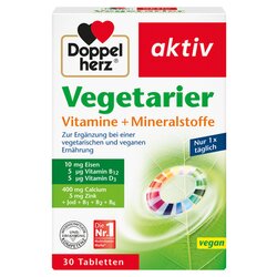 Doppelherz 70400 Vegetarier Vitamine  +Mineralstoffe 30St