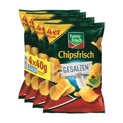 funny-frisch 5216 Chipsfrisch gesalzen 4 x 40G 