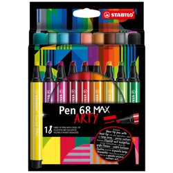STABILO® 768/18-21 Pen 68 MAX ARTY 1+5mm sort 18St