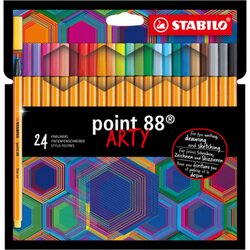 STABILO® 8824/1-20 Fineliner point 88 ARTY 0,4mm sort 24St