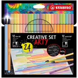 STABILO® 8868/24-1-20 Set ARTY sort 12xPen 68 12xpoint 88
