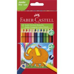 Faber-Castell 116501 Buntstift Jumbo sort 12St 