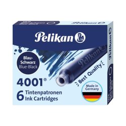 Pelikan 301184 Tintenpatrone 4001 TP/6 blauschwarz 6 St./Pack.