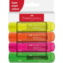 Faber-Castell 254644 Textmarker Textliner TL46 sort 4St