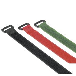 Hama 00221006 Kabelbinder Klett 20x250mm sort 9St