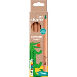 share 4-0002-5 Buntstift Jumbo sort 5St 