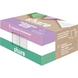 share 4-0018 Haftnotizblock Mini ws/vi/gn 6x100Bl