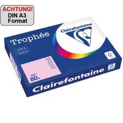Clairefontaine 1888PC Kopierpapier A3 80g rosa 500Bl 