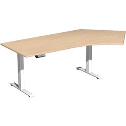Geramöbel S-08K1616-BW Tisch Elevate Plus 135 re 2166x1130x630-1280 ws/bu