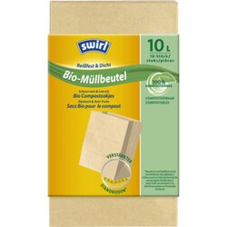 Swirl 146840 Müllsack Bioabfall Papier 10l 10St