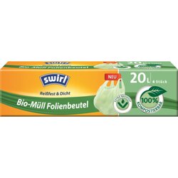 Swirl 193394 Müllsack Bioabfall Folie 20l 6St
