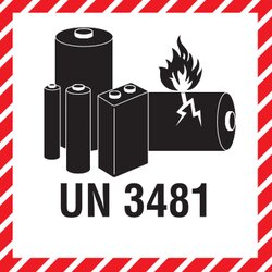 DR-Label DR688S UN3481 Versandetikett Batterie 100x100mm 1000St