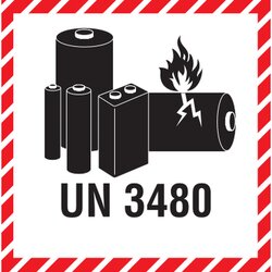 DR-Label DR688S UN3480 Versandetikett Batterie 100x100mm 1000St