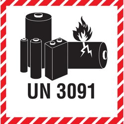 DR-Label DR688S UN3091 Versandetikett Batterie 100x100mm 1000St