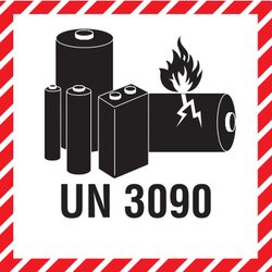 DR-Label DR688S UN3090 Versandetikett Batterie 100x100mm 1000St