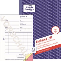 Avery Zweckform 1731 Rechnung DIN A5 3x40Blatt 