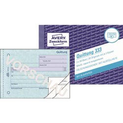 Avery Zweckform 333 Quittung DIN A6 quer 3x50Blatt 