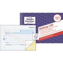 Avery Zweckform 1742 Quittung Kleinunternehmer DIN A6 SD 2x40 Bl