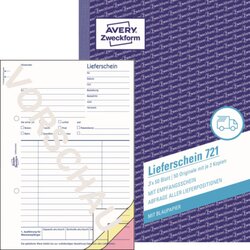 Avery Zweckform 721 Lieferschein DIN A5 3x50Blatt 