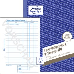 Avery Zweckform 318 Kassenbericht DIN A5 50Blatt 