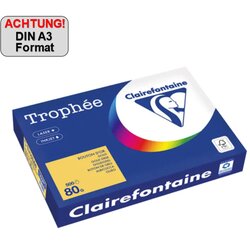 Clairefontaine 1255PC Kopierpapier A3 80g goldgelb 500Bl