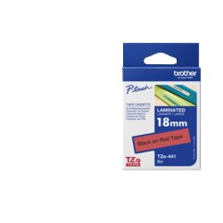 Brother TZE441 Schriftbandkassette 18mmx8m laminiert sw auf rt