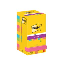 Post-it® 654-12SS-CARN Haftnotiz Super Sticky 76x76mm 90Bl 12St