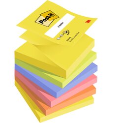 Post-it® R330-NR Haftnotiz Z-Notes  76x76mm 100Bl neon sort 6St