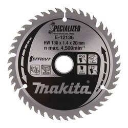 Makita® E-12136 Sägeblatt EFFICUT 136x20x45Z 