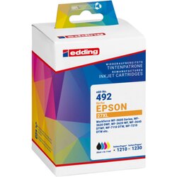 edding 18-492-01 Tintenpatrone wie Epson 27XL sw/c/m/y 4St