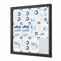 Showdown® Displays SCS12xA4C9005 Schaukasten 12xA4 sw 